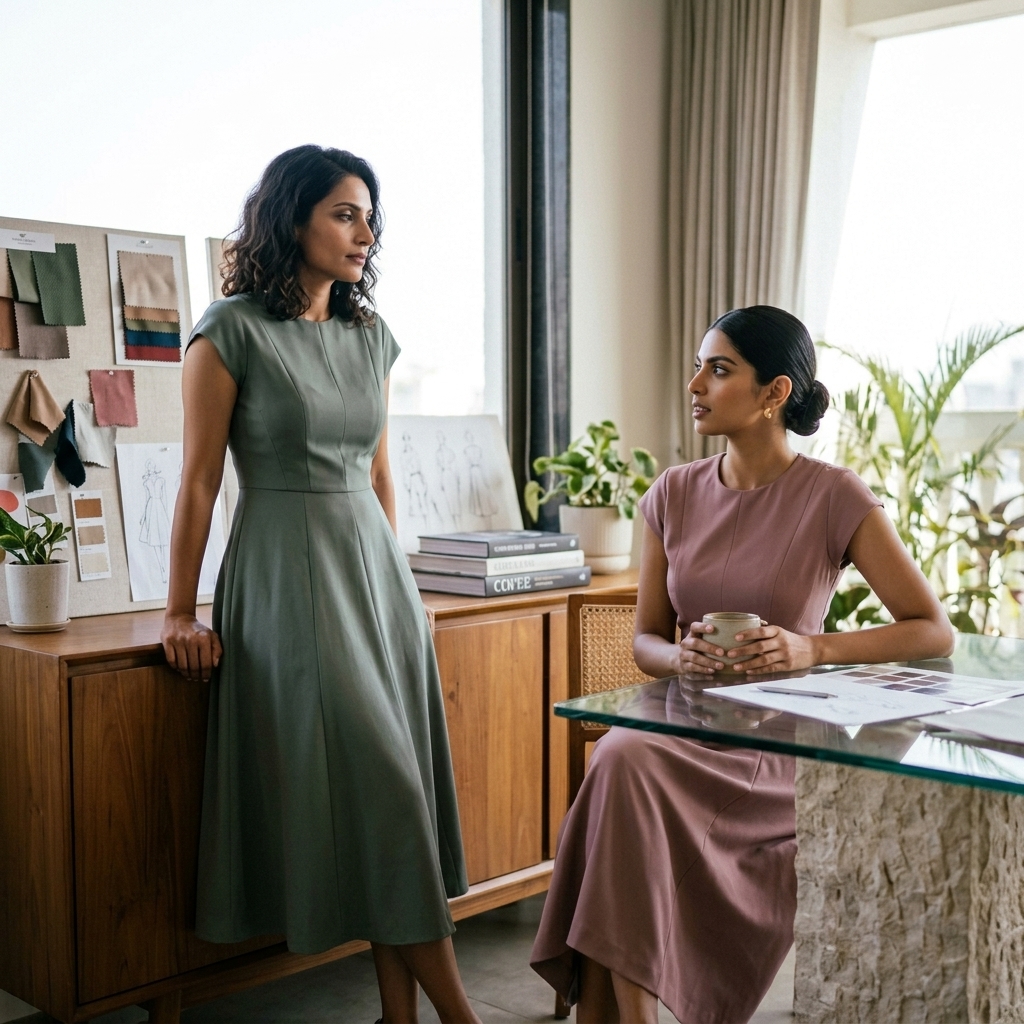 Center Stage brand story — premium Indian women's clothing, quiet luxury