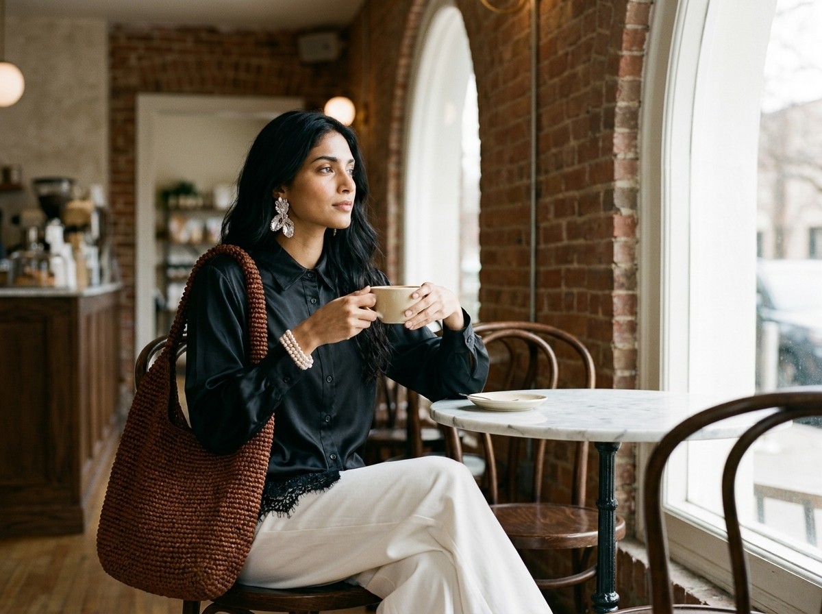 Center Stage natural fiber dress for coffee dates — comfortable and stylish